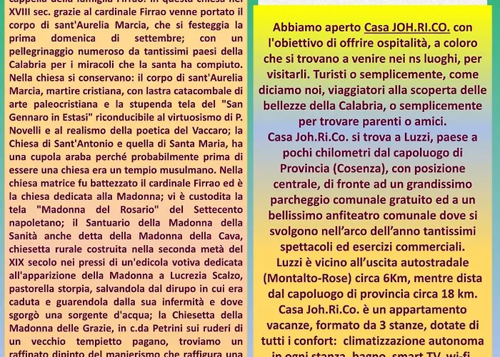 Bed & Breakfast Casa Johrico Luzzi